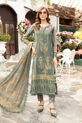 Maria.B M.Prints Luxury Unstitched Embroidered Lawn 3Pc Suit MPT 04-B